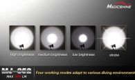 Подводный фонарь Magicshine MJ-852B (Cree XP-G, 400 люмен, 4 режима, 1x26650), комплект