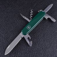 Нож складной, мультитул Victorinox SPARTAN (91мм, 12 функций), зеленый 1.3603.4