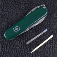 Нож складной, мультитул Victorinox SPARTAN (91мм, 12 функций), зеленый 1.3603.4